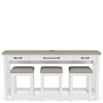 Cora Sofa Table W/3 Stools