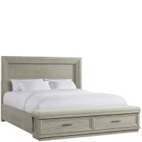 Cascade King Illuminated Panel Upholstered Storage Bed