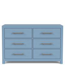 Rosalie 56" 6-Drawer Dresser-Blue