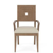 Cascade Casual Mink Uph Wood Bk Arm Chair 2In