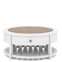 Rosalie Round Cocktail Table - White