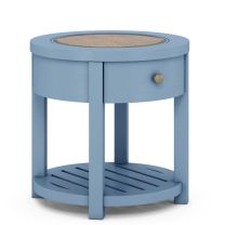 Rosalie Round End Table - Blue