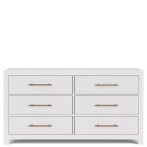 Rosalie 66&quot; 6-Drawer Dresser-Wht
